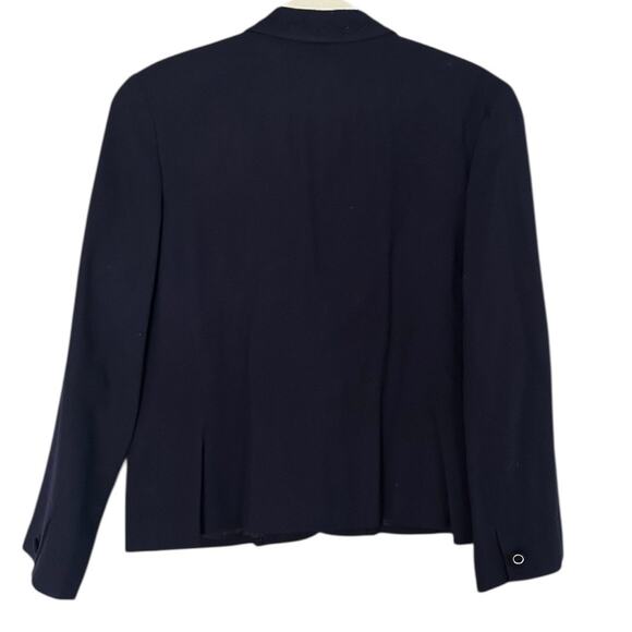 Susan Bristol VTG 100% Wool Blazer Women's 10 Navy Career Lined Pockets - Picture 2 of 8